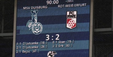 28. Spieltag MSV Duisburg - FC Rot-Weiß Erfurt 3:2