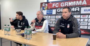 Die Pressekonferenz nach dem Spiel gegen den FC Grimma