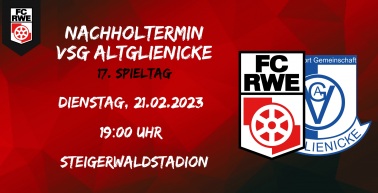 Der RWE empfängt die VSG Altglienicke