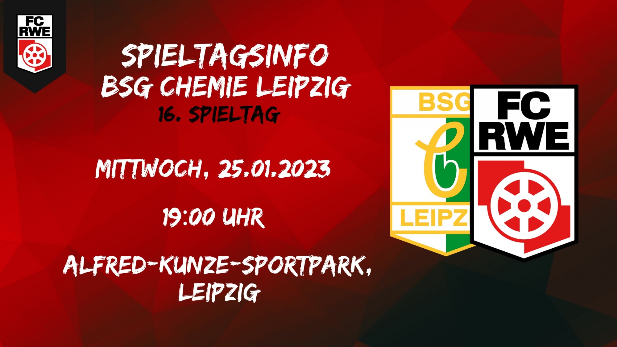 Rot-Weiß Erfurt zu Gast bei der BSG Chemie LeipzigAktuelle News - FC 