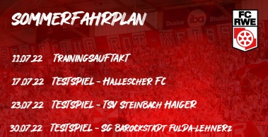 Der RWE-Sommerfahrplan 2022