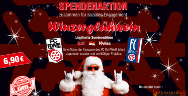 ROT-WEISSER GLÜHWEINVERKAUF FÜR DEN GUTEN ZWECK