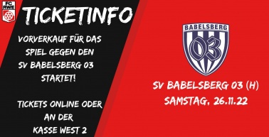 Ticketverkauf - SV Babelsberg 03