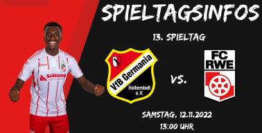 Auswärtsspiel beim VFB Germania Halberstadt