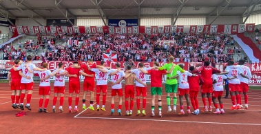 Der FC Rot-Weiß Erfurt gewinnt gegen den FC An der Fahner Höhe mit 2 zu 0